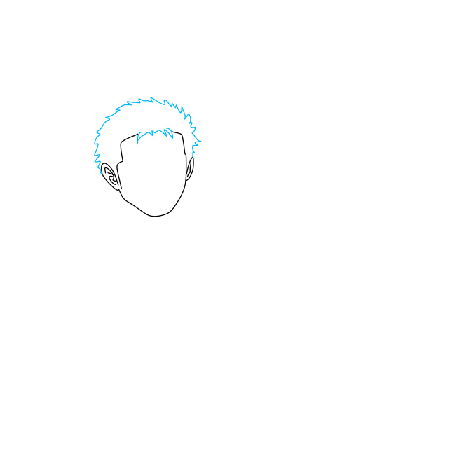 Hướng dẫn vẽ nhân vật Roronoa Zoro đơn giản và đẹp cho bé - Bước 2