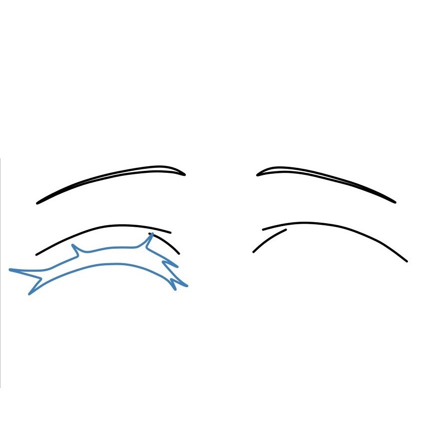 Cánh vẽ đôi mắt Anime long lanh - Bước 3