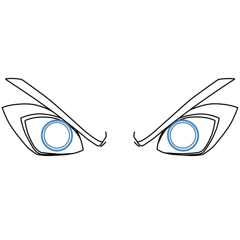 Hướng dẫn vẽ đôi mắt Anime giận dữ - Bước 6