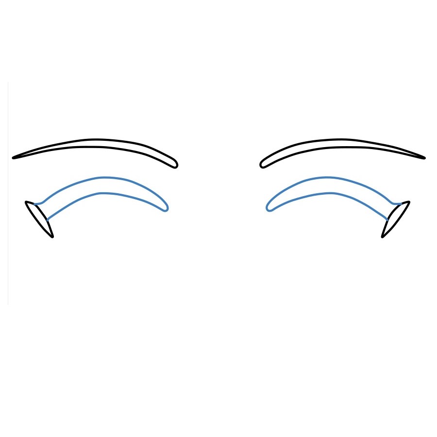 Hướng dẫn vẽ đôi mhắt Anime thân thiện - Bước 3