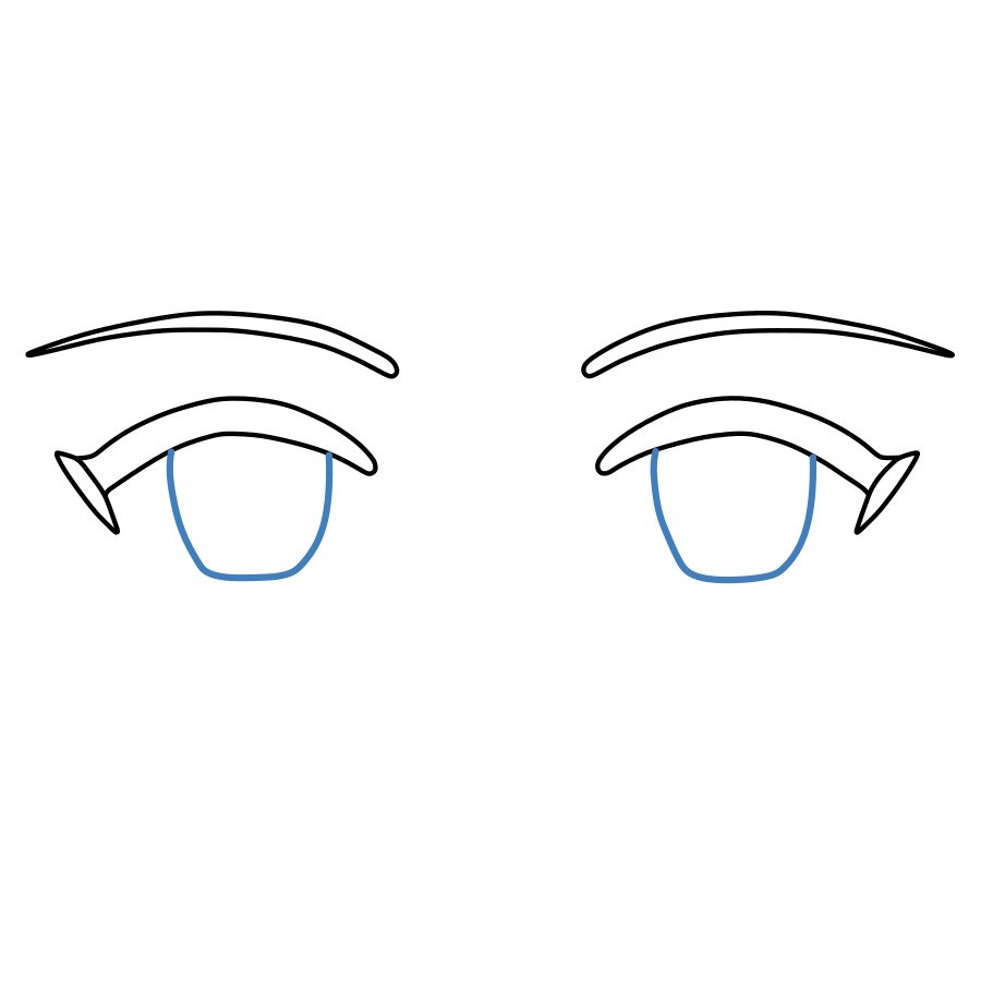 Hướng dẫn vẽ đôi mhắt Anime thân thiện - Bước 4