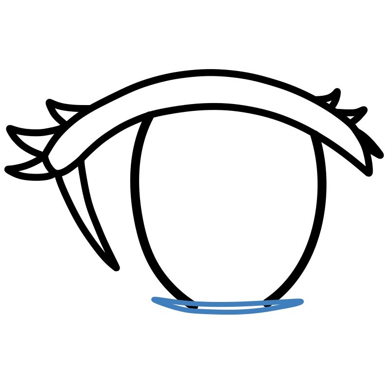 Cách vẽ đôi mắt Anime đơn giản - Bước 6