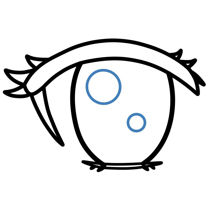 Cách vẽ đôi mắt Anime đơn giản - Bước 8