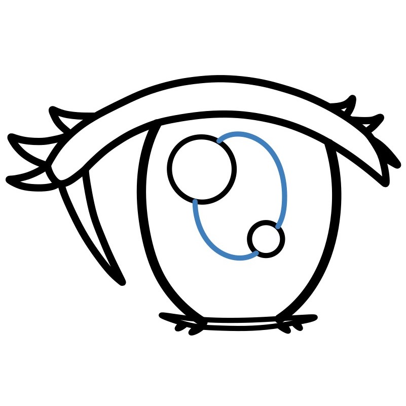 Cách vẽ đôi mắt Anime đơn giản - Bước 9