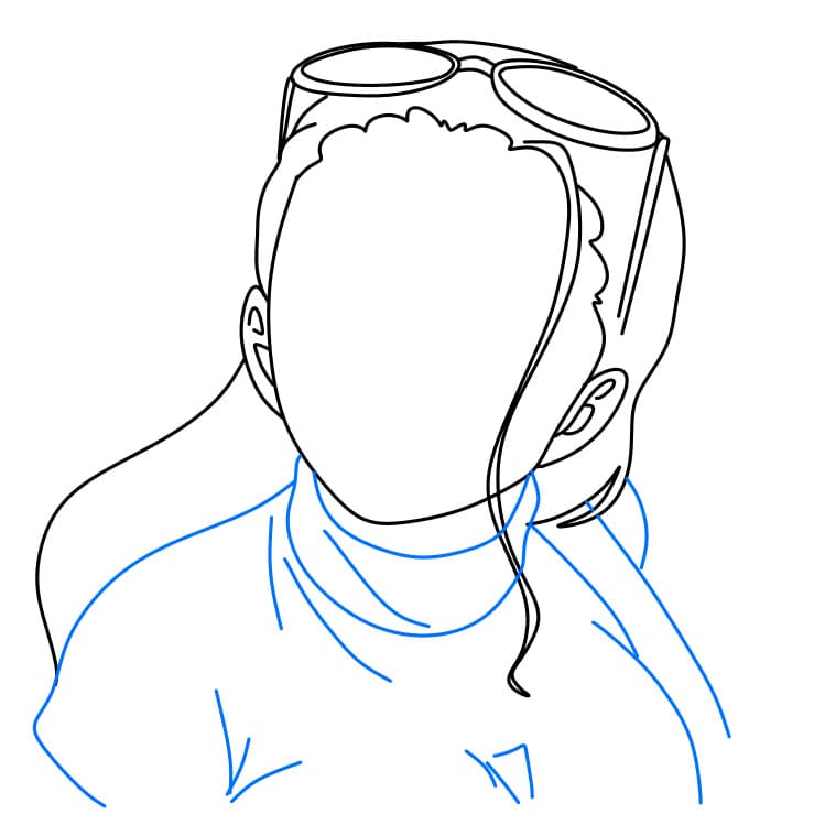 Hướng dẫn cách vẽ Nico Robin xinh đẹp và đơn giản cho bé - Bước 4