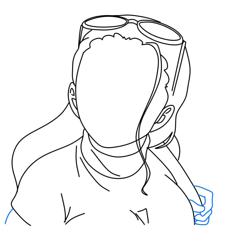 Hướng dẫn cách vẽ Nico Robin xinh đẹp và đơn giản cho bé - Bước 5