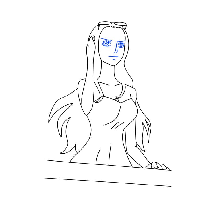 Hướng dẫn vẽ dễ dàng : Nico Robin - Bước 8