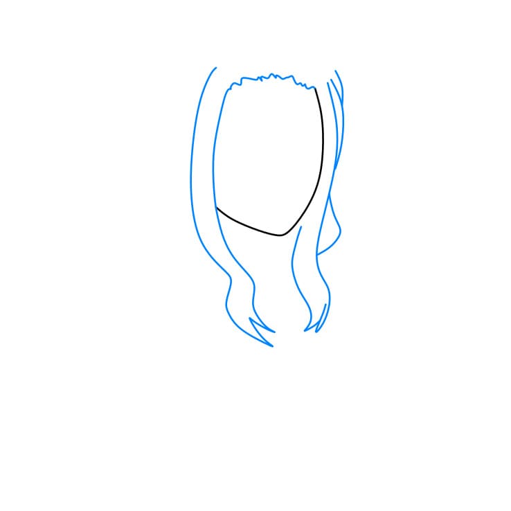 Hướng dẫn cách vẽ nhân vật Nico Robin đơn giản - Bước 2
