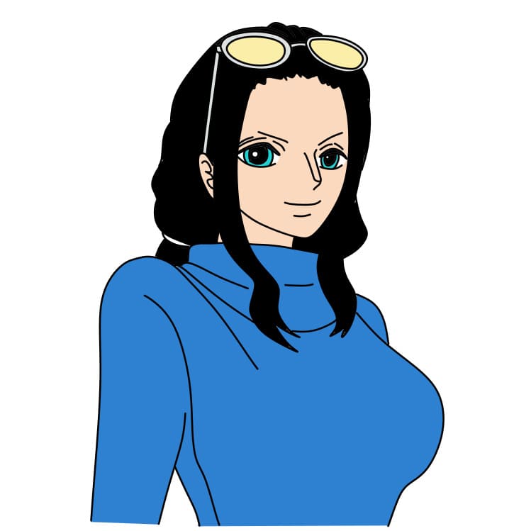 Hướng dẫn cách vẽ nhân vật Nico Robin đơn giản