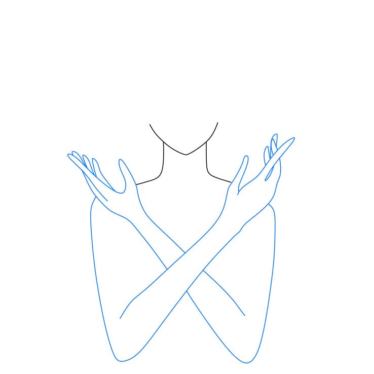 Hướng dẫn cách vẽ Nico Robin chi tiết từng bước cho bé - Bước 2