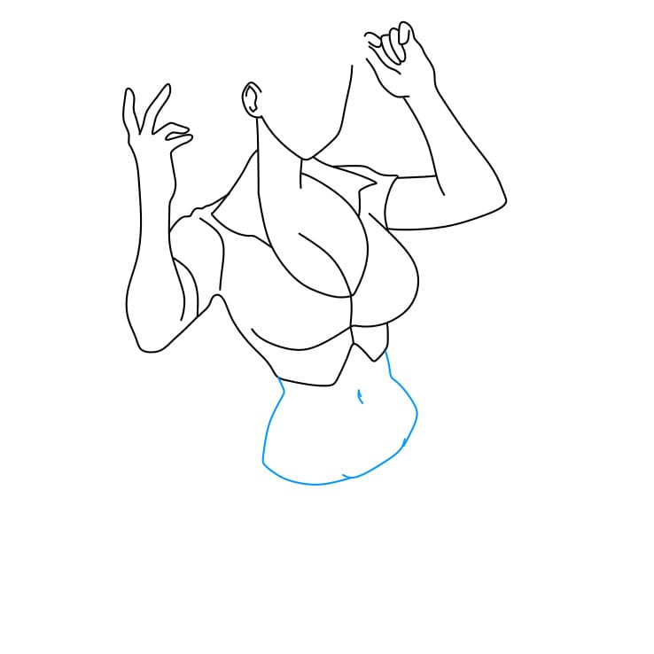 Hướng dẫn cách vẽ nhân vật Nico Robin đơn giản dễ thương - Bước 4