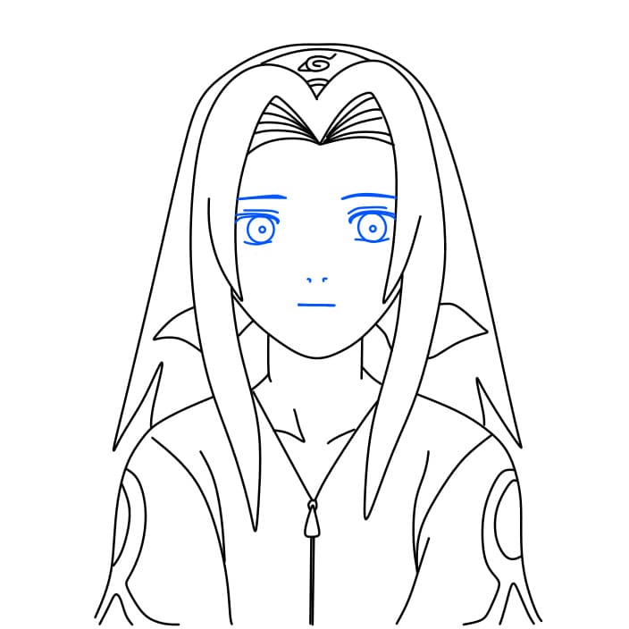 Hướng dẫn vẽ nhân vật Sakura đơn giản và đẹp cho bé - Bước 6