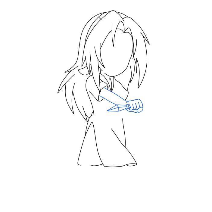 Hướng dẫn vẽ Sakura dễ thương - Bước 6