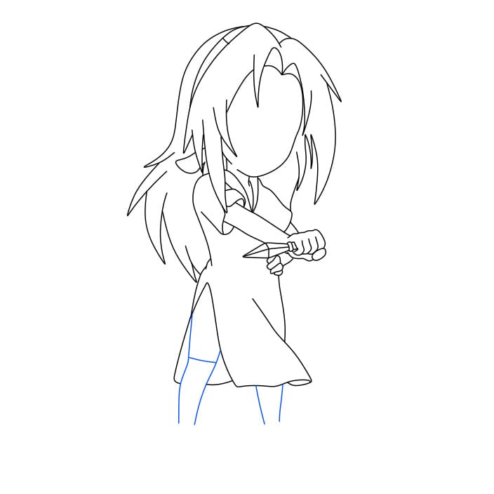 Hướng dẫn vẽ Sakura dễ thương - Bước 7