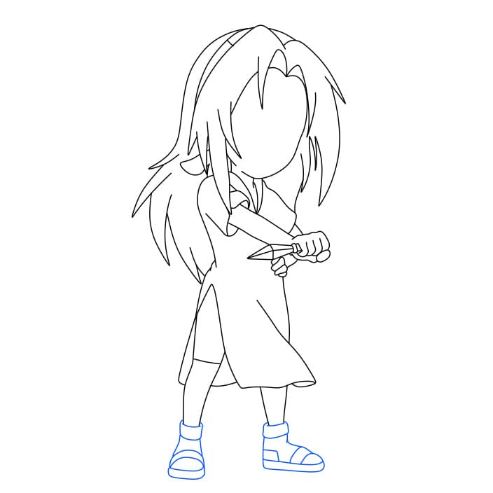 Hướng dẫn vẽ Sakura dễ thương - Bước 8