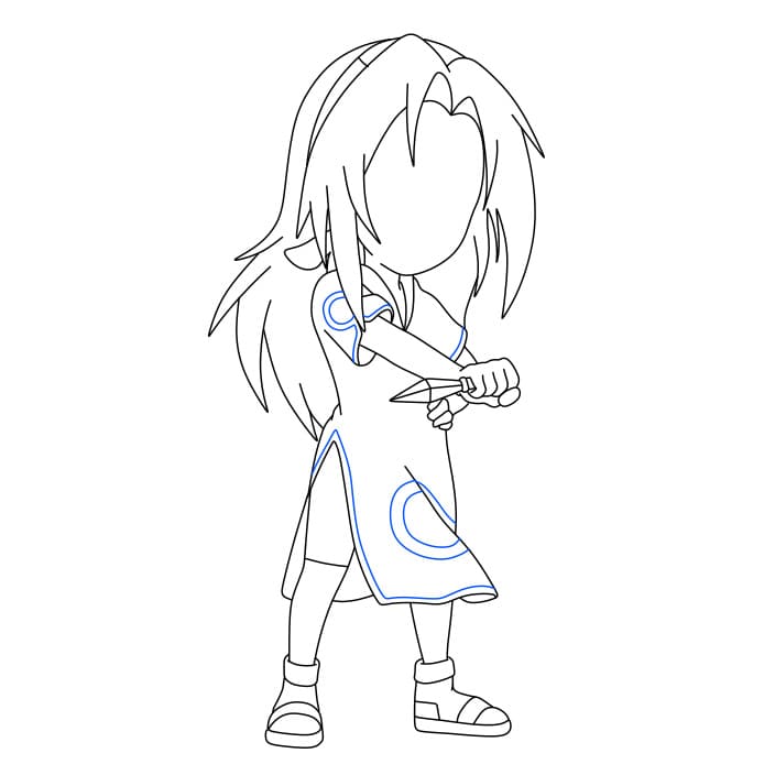 Hướng dẫn vẽ Sakura dễ thương - Bước 9