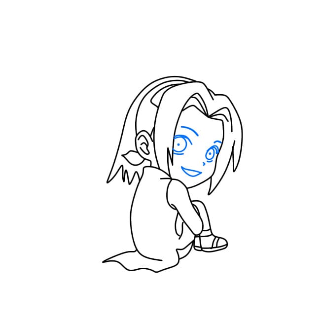 Hướng dẫn vẽ Sakura đơn giản - Bước 7