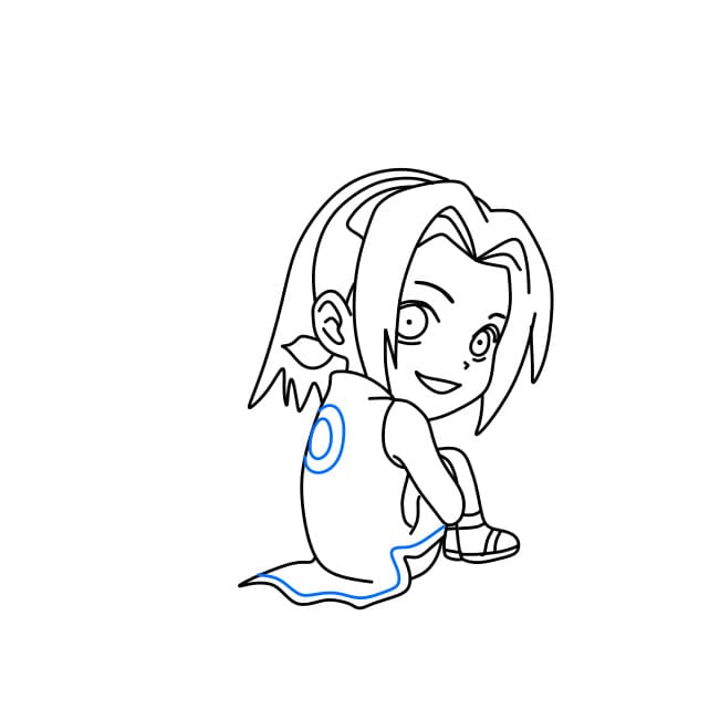 Hướng dẫn vẽ Sakura đơn giản - Bước 8