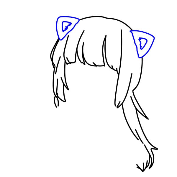 Hướng dẫn vẽ cô gái dễ thương - Bước 2