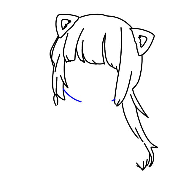 Hướng dẫn vẽ cô gái dễ thương - Bước 3