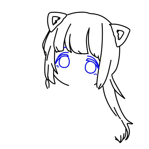 Hướng dẫn vẽ cô gái dễ thương - Bước 4