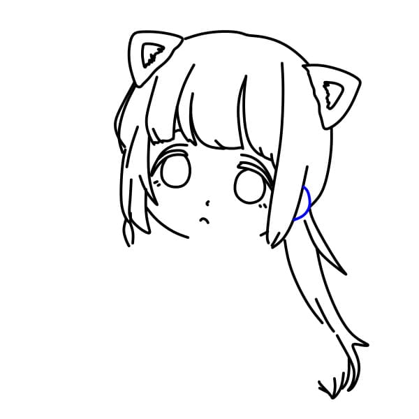 Hướng dẫn vẽ cô gái dễ thương - Bước 5