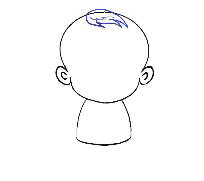 Hướng dẫn cách vẽ em bé siêu đáng yêu và ngộ nghĩnh cho bé - Bước 4