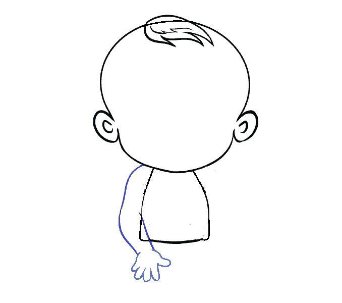 Hướng dẫn cách vẽ em bé siêu đáng yêu và ngộ nghĩnh cho bé - Bước 5