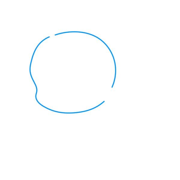 Hướng dẫn vẽ em bé dễ thương - Bước 1