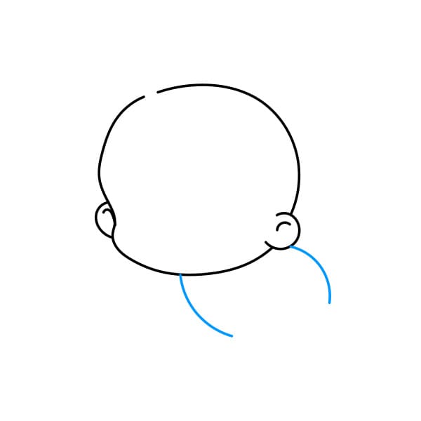 Hướng dẫn vẽ em bé dễ thương - Bước 3