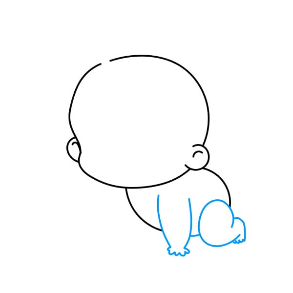 Hướng dẫn vẽ em bé dễ thương - Bước 4