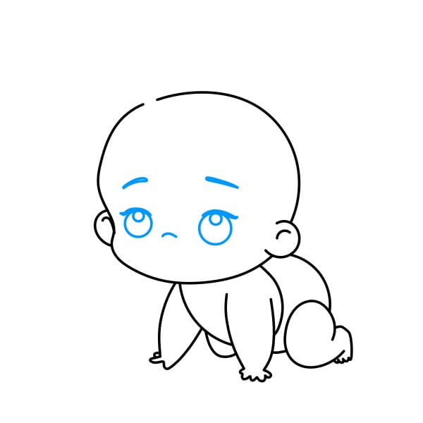 Hướng dẫn vẽ em bé dễ thương - Bước 6