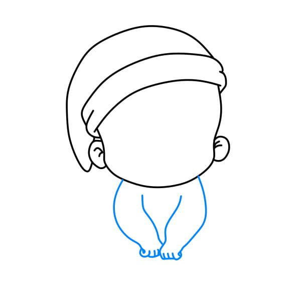 Hướng dẫn vẽ em bé - Bước 4