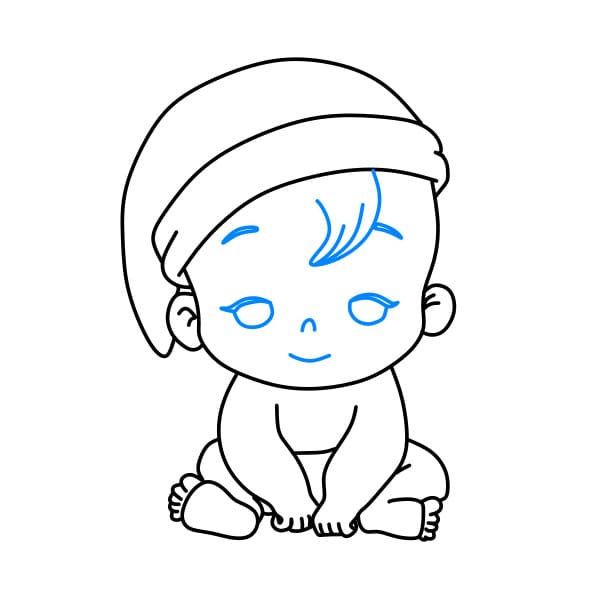 Hướng dẫn vẽ em bé - Bước 6