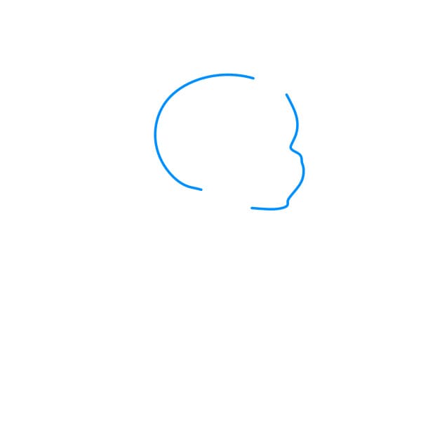 Hướng dẫn vẽ em bé dễ thương - Bước 1