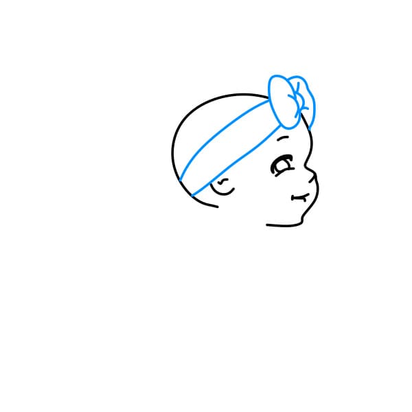 Hướng dẫn vẽ em bé dễ thương - Bước 3