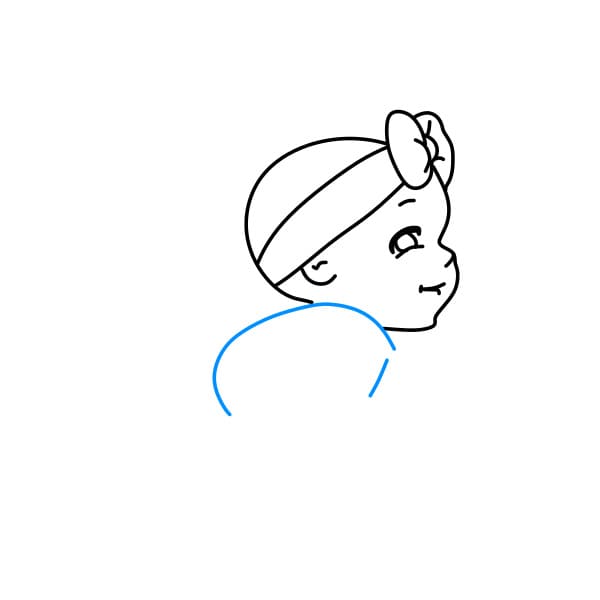 Hướng dẫn vẽ em bé dễ thương - Bước 4