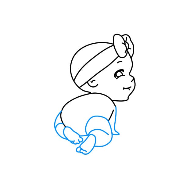 Hướng dẫn vẽ em bé dễ thương - Bước 5