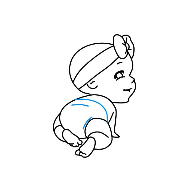 Hướng dẫn vẽ em bé dễ thương - Bước 6