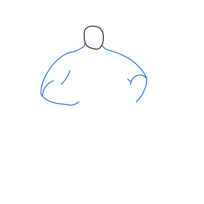 Hướng dẫn cách vẽ thân hình đẹp và đơn giản cho bé - Bước 2