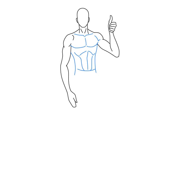 Hướng dẫn vẽ dễ dàng : thân hình - Bước 4