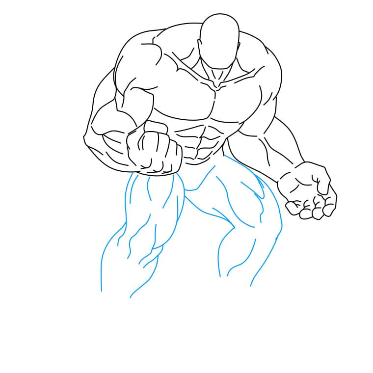 Hướng dẫn cách vẽ thân hình vạm vỡ cho bé - Bước 5