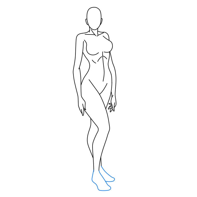 Hướng dẫn cách vẽ thân hình quyến rũ - Bước 6