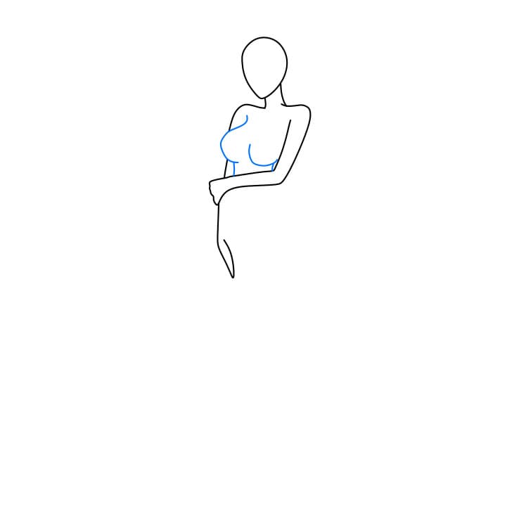 Hướng dẫn cách vẽ thân hình đơn giản và đẹp cho bé - Bước 4