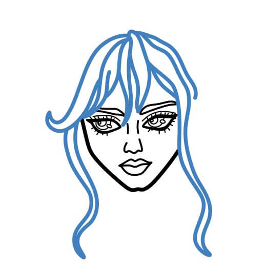 Hướng dẫn vẽ chi tiết Wednesday addams đang nhảy. - Bước 3