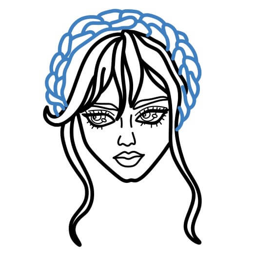 Hướng dẫn vẽ chi tiết Wednesday addams đang nhảy. - Bước 4