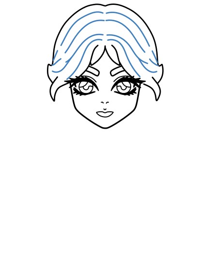 Hướng dẫn vẽ Wednesday addams lạnh lùng. - Bước 4