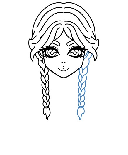 Hướng dẫn vẽ Wednesday addams lạnh lùng. - Bước 6