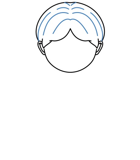 Hướng dẫn vẽ Wednesday addams đáng yêu. - Bước 4