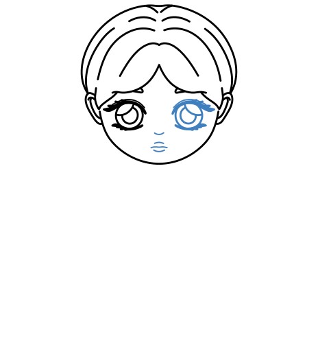 Hướng dẫn vẽ Wednesday addams đáng yêu. - Bước 6